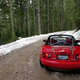 February? Exploring some new roads. This is when I learned that the slushy mud snow stuff is much harder to drive on than powder or crust
